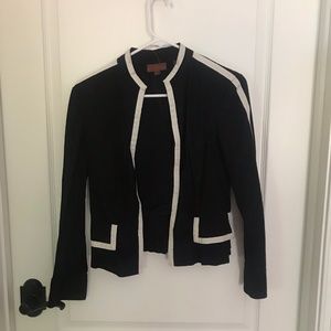 Eddie Rodriguez Black Jacket with White Trim Sz 0
